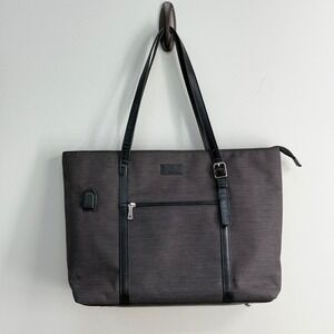 Relavel Laptop Tote‎ Bag Womens Large
Gray/Black Corporate Office USB GUC